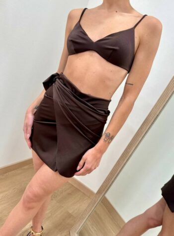 Shop Online Pareo Annette lycra lucida seppia Matinée