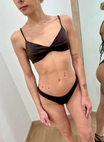 Shop Online Bikini Tina lycra lucida seppia Matinée