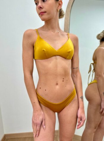 Shop Online Bikini Tina lycra lucida ocra Matinée