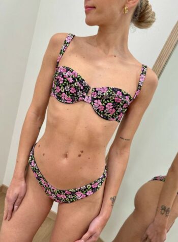 Shop Online Bikini Adele a fiori nero Matinée