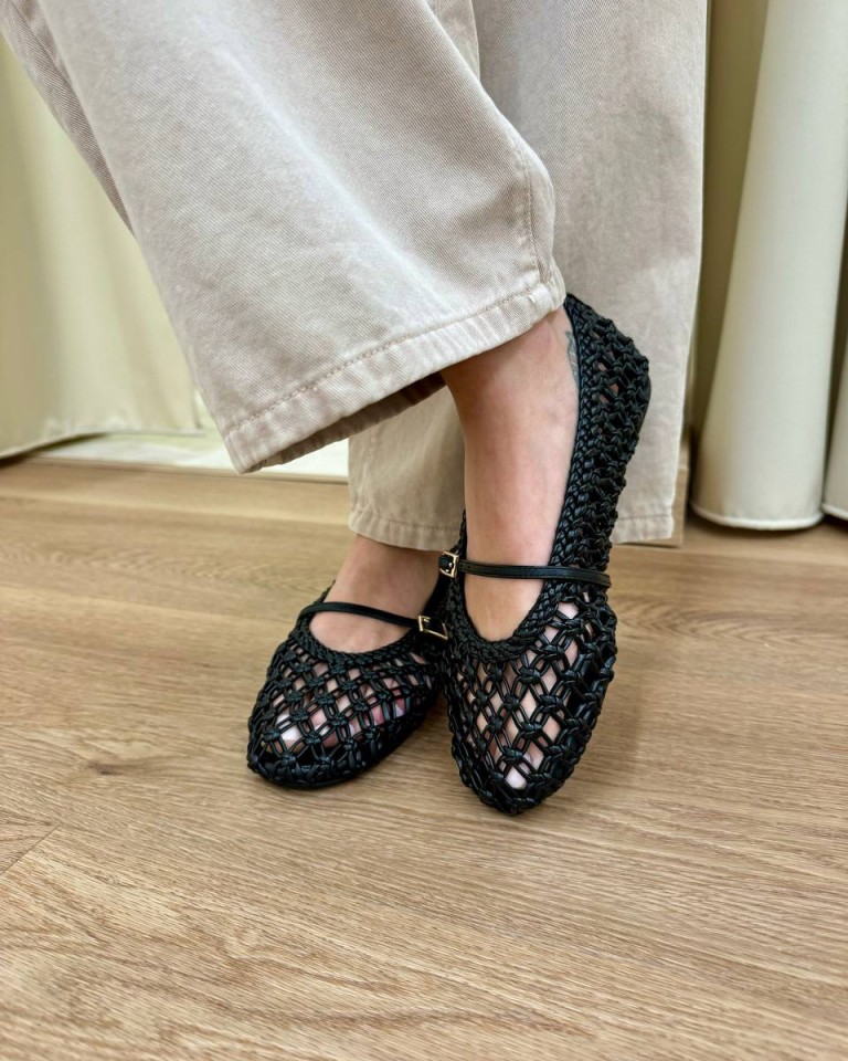 Mary jane ecopelle intrecciata nera Ovyè Shop Online Mary jane ecopelle intrecciata nera Ovyè