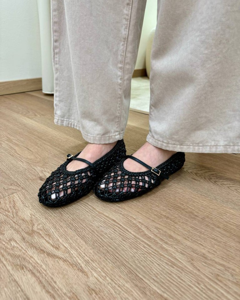 Mary jane ecopelle intrecciata nera Ovyè Shop Online Mary jane ecopelle intrecciata nera Ovyè