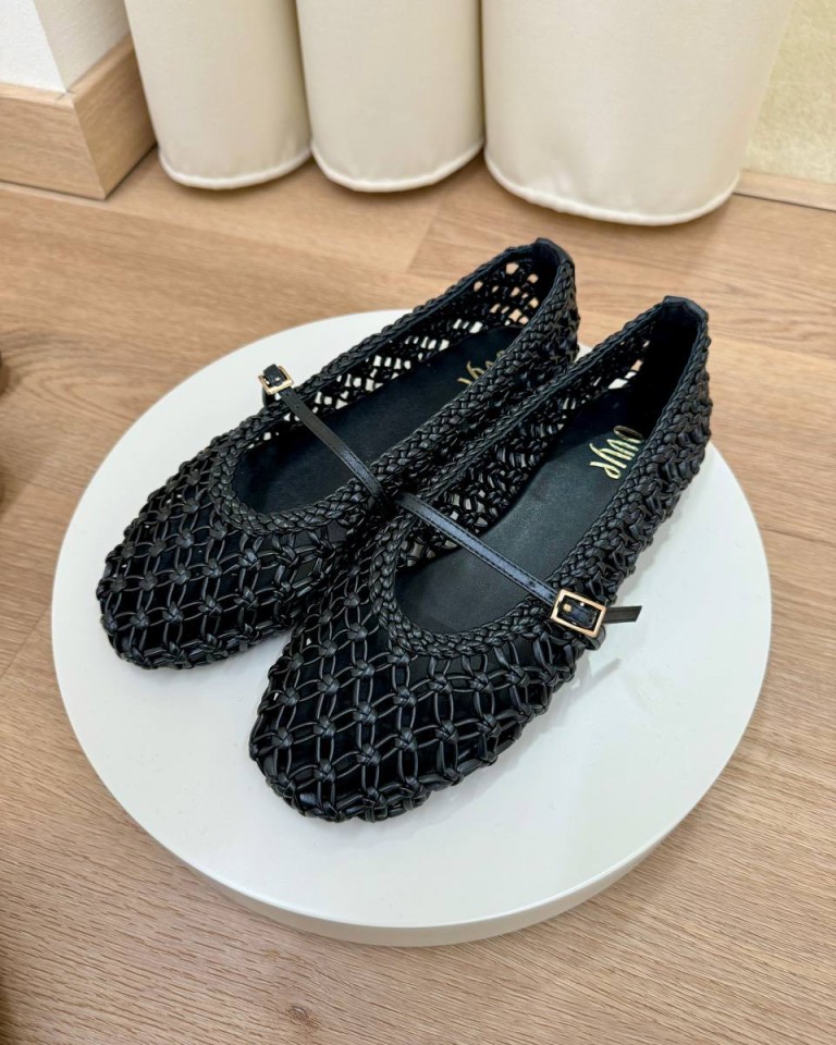 Mary jane ecopelle intrecciata nera Ovyè Shop Online Mary jane ecopelle intrecciata nera Ovyè