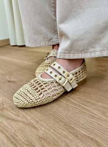 Shop Online Mary jane rafia beige Ovyè
