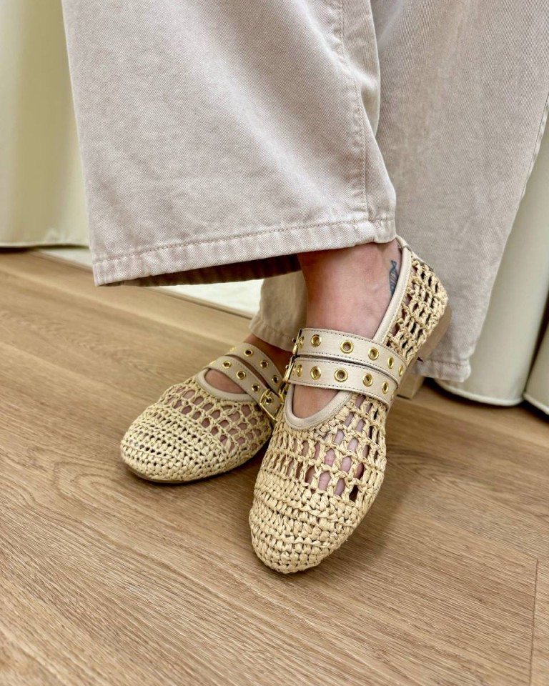 Mary jane rafia beige Ovyè Shop Online Mary jane rafia beige Ovyè