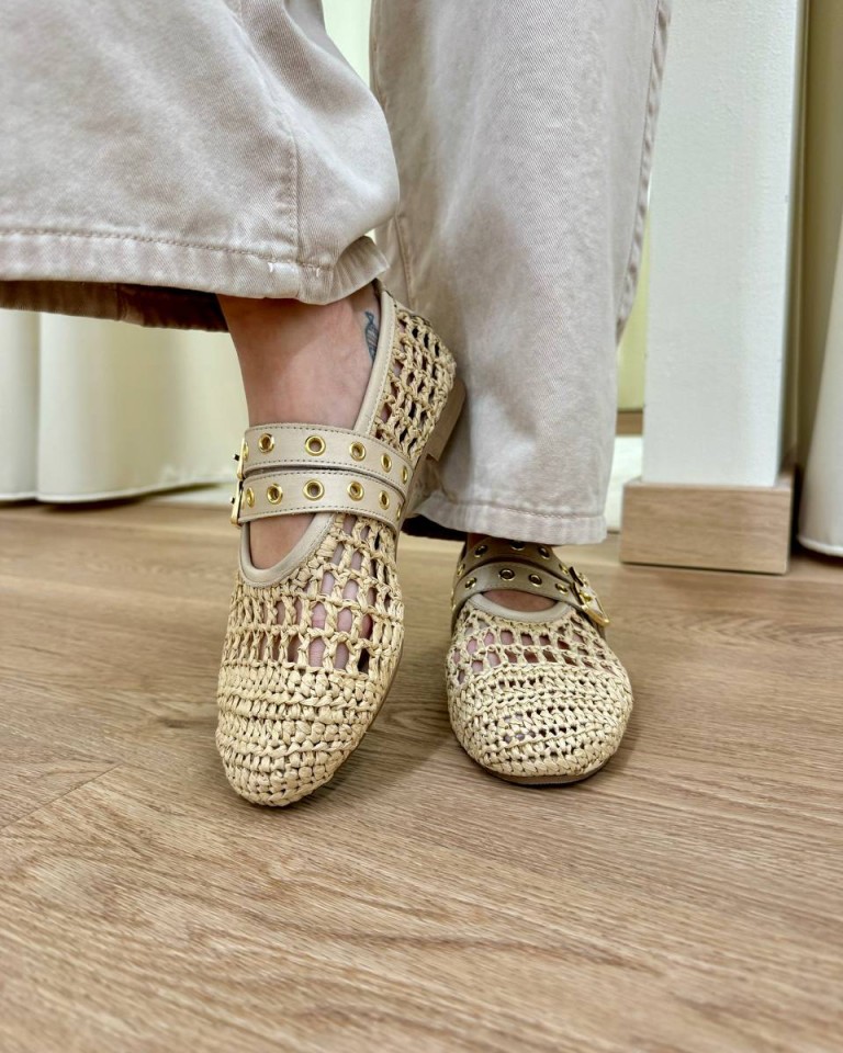 Mary jane rafia beige Ovyè Shop Online Mary jane rafia beige Ovyè