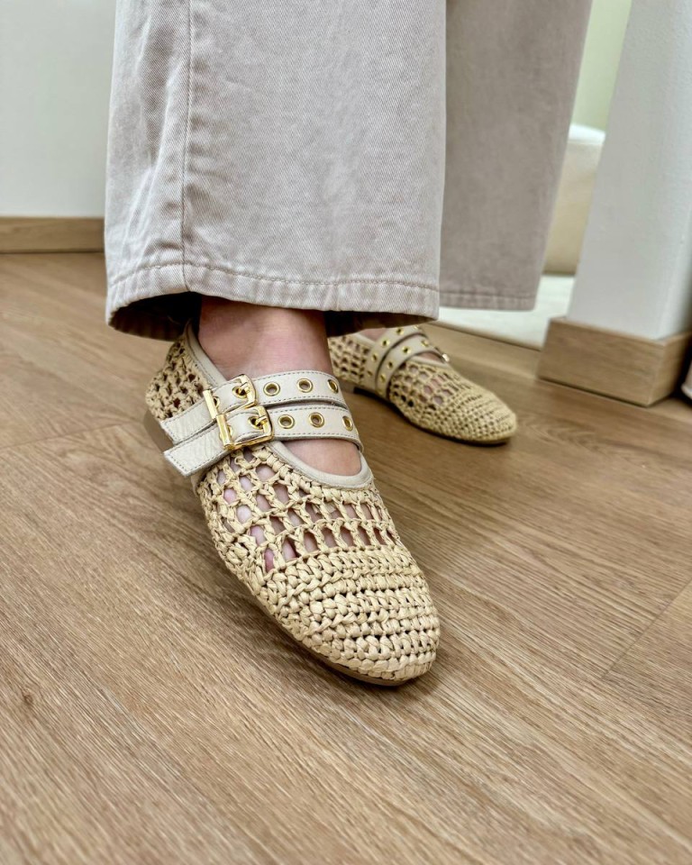 Mary jane rafia beige Ovyè Shop Online Mary jane rafia beige Ovyè