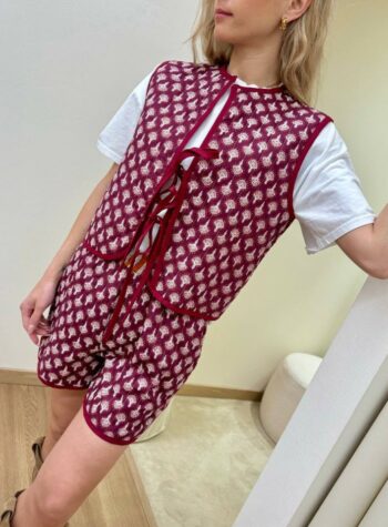 Shop Online Gilet trapuntato vino Vicolo