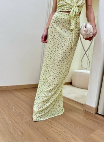 Shop Online Gonna lunga Gisel micro fiori giallo pastello Mar De Margaritas