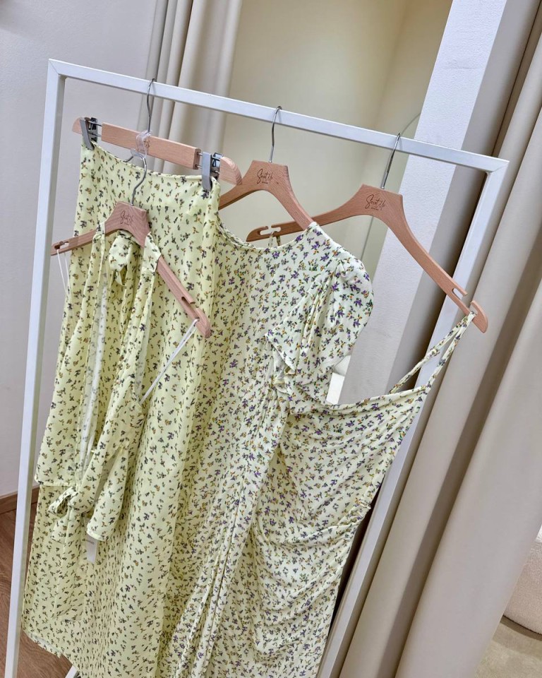 Gonna lunga Gisel micro fiori giallo pastello Mar De Margaritas Shop Online Gonna lunga Gisel micro fiori giallo pastello Mar De Margaritas