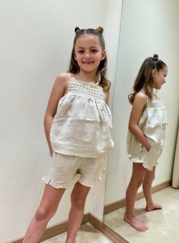 Shop Online Top beige fiori macramè Name It