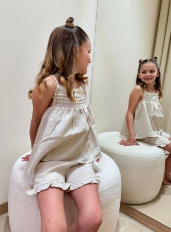 Shop Online Short beige con rouches Name It