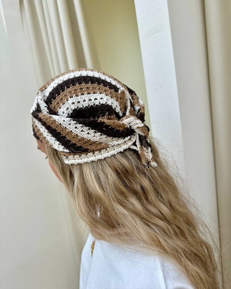 Bandana crochet moro caffè e panna HaveOne Shop Online Bandana crochet moro caffè e panna HaveOne