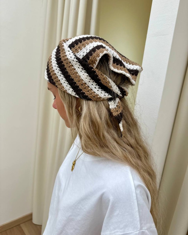 Bandana crochet moro caffè e panna HaveOne Shop Online Bandana crochet moro caffè e panna HaveOne