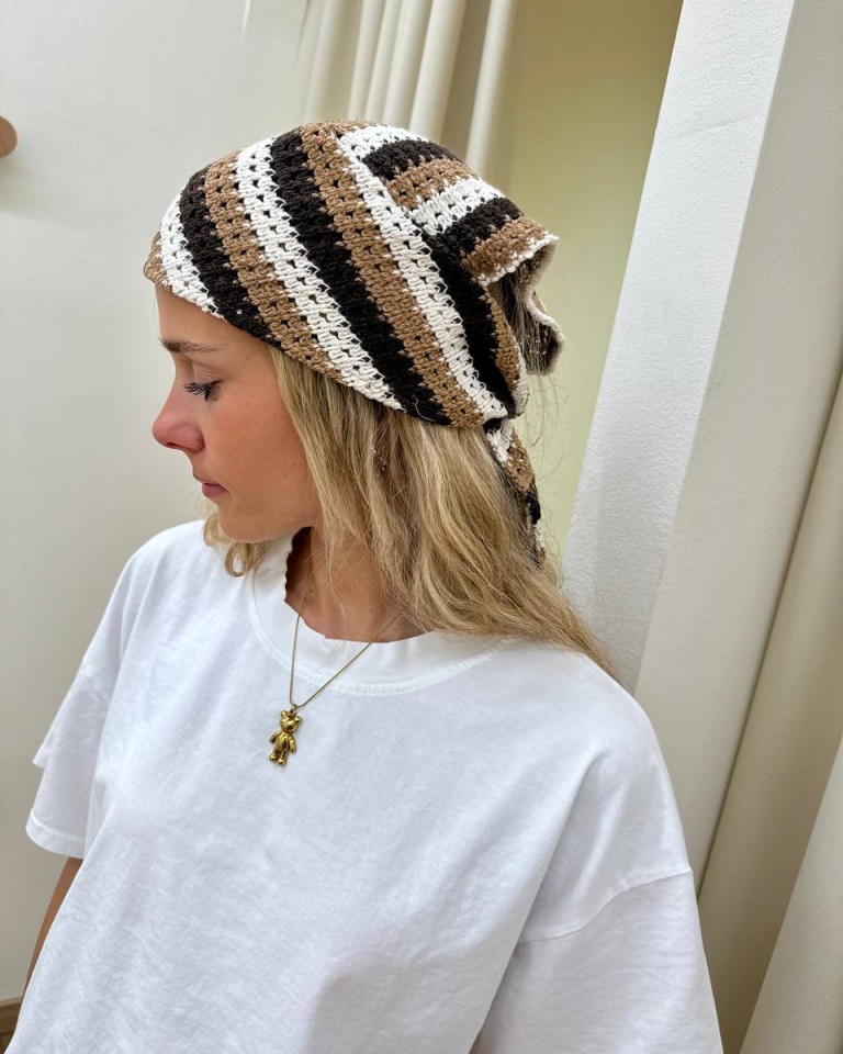 Bandana crochet moro caffè e panna HaveOne Shop Online Bandana crochet moro caffè e panna HaveOne