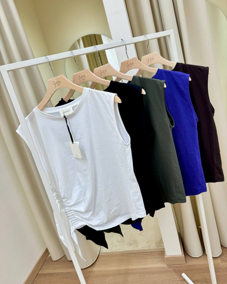 Top con arriccio viola Vicolo Shop Online Top con arriccio viola Vicolo