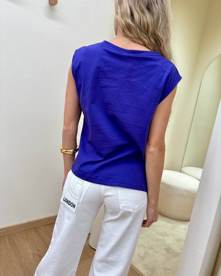 Top con arriccio viola Vicolo Shop Online Top con arriccio viola Vicolo