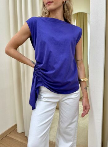 Top con arriccio viola Vicolo Shop Online Top con arriccio viola Vicolo