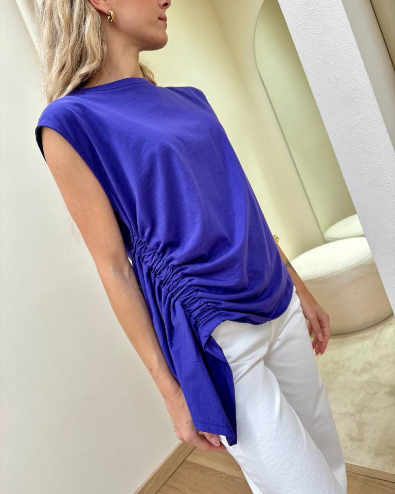 Top con arriccio viola Vicolo Shop Online Top con arriccio viola Vicolo