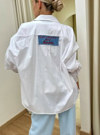 Shop Online Camicia over bianca "brilla sempre..."