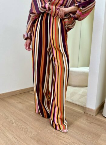 Shop Online Pantalone righe multicolor viola HaveOne
