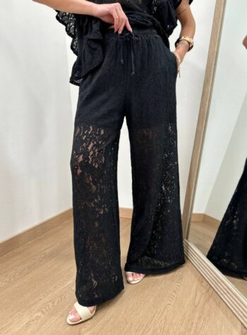 Shop Online Pantalone in pizzo nero Susy Mix