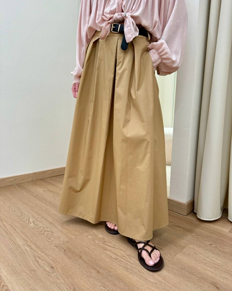 Gonna midi con cintura cammello Susy Mix Shop Online Gonna midi con cintura cammello Susy Mix