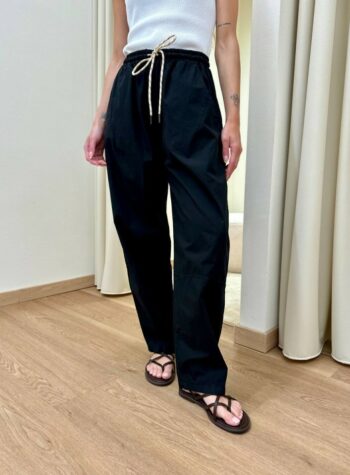 Shop Online Pantalone balloon con coulisse nero Susy Mix