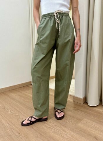 Shop Online Pantalone balloon con coulisse verde militare Susy Mix