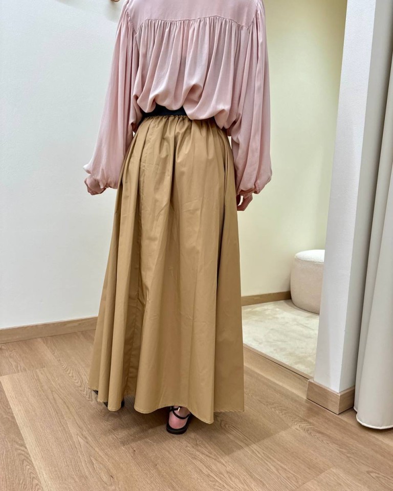 Gonna midi con cintura cammello Susy Mix Shop Online Gonna midi con cintura cammello Susy Mix