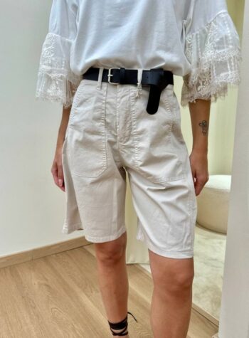 Shop Online Bermuda cotone con cintura sabbia Susy Mix