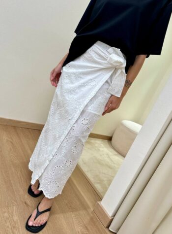 Shop Online Gonna pareo in pizzo sangallo bianco Kontatto