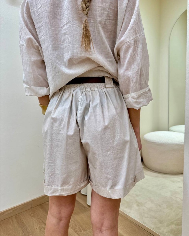 Shorts risvolto avorio HaveOne Shop Online Shorts risvolto avorio HaveOne