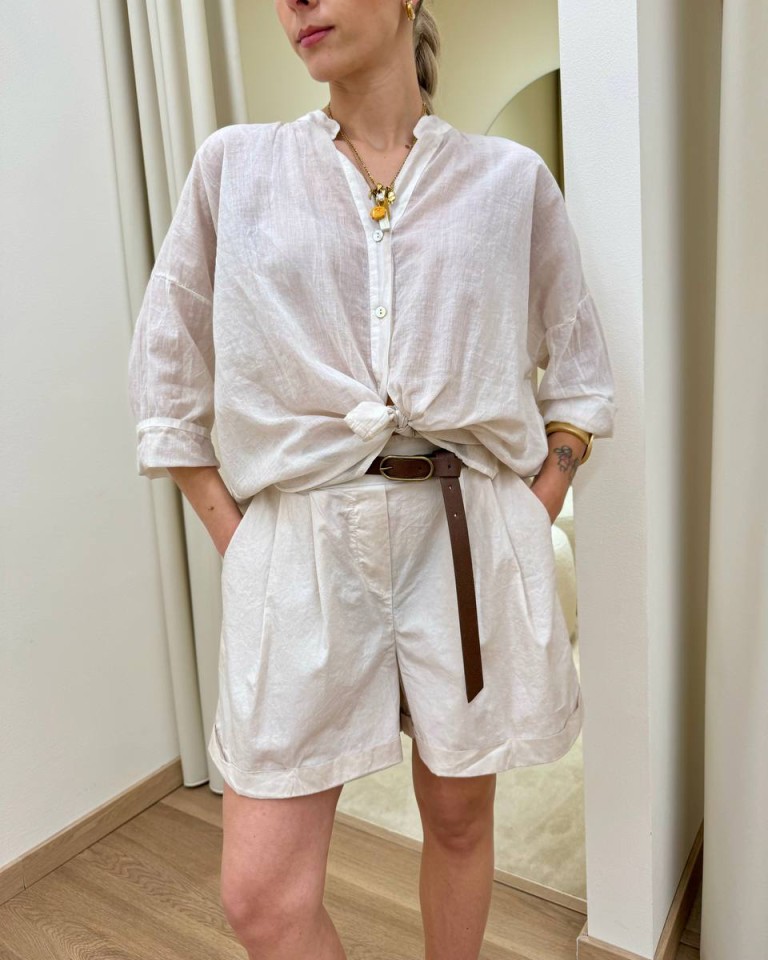 Shorts risvolto avorio HaveOne Shop Online Shorts risvolto avorio HaveOne