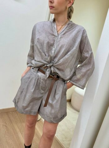 Shop Online Camicia coreana voile fango HaveOne