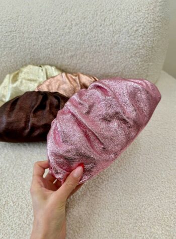 Shop Online Pochette in pelle laminata rosa