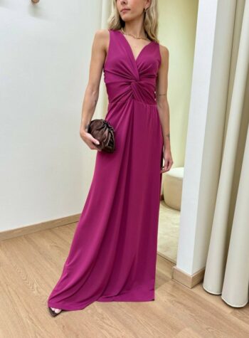 Shop Online Vestito jersey con nodo magenta Vicolo