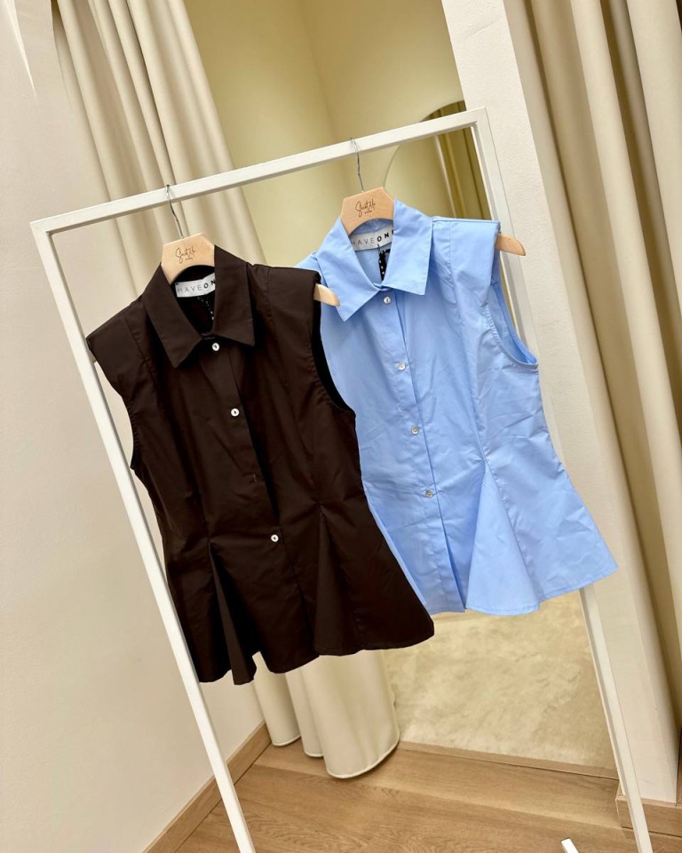 Camicia smanicata svasata moro HaveOne Shop Online Camicia smanicata svasata moro HaveOne