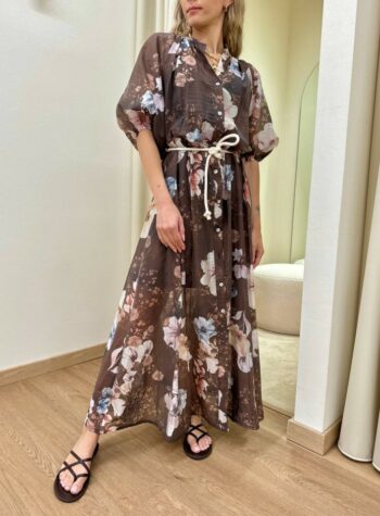 Shop Online Vestito chemisier fantasia floreale moro Susy Mix