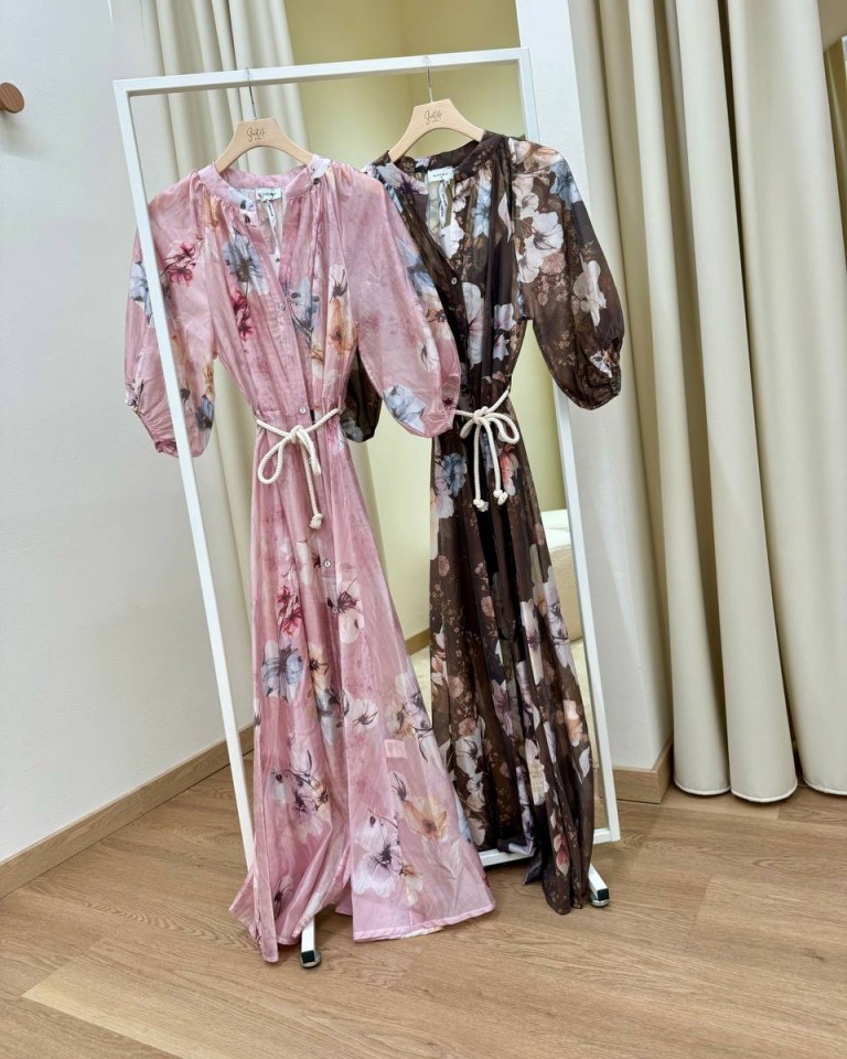 Vestito chemisier fantasia floreale rosa Susy Mix Shop Online Vestito chemisier fantasia floreale rosa Susy Mix