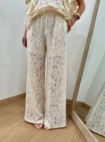 Shop Online Pantalone in pizzo burro Susy Mix