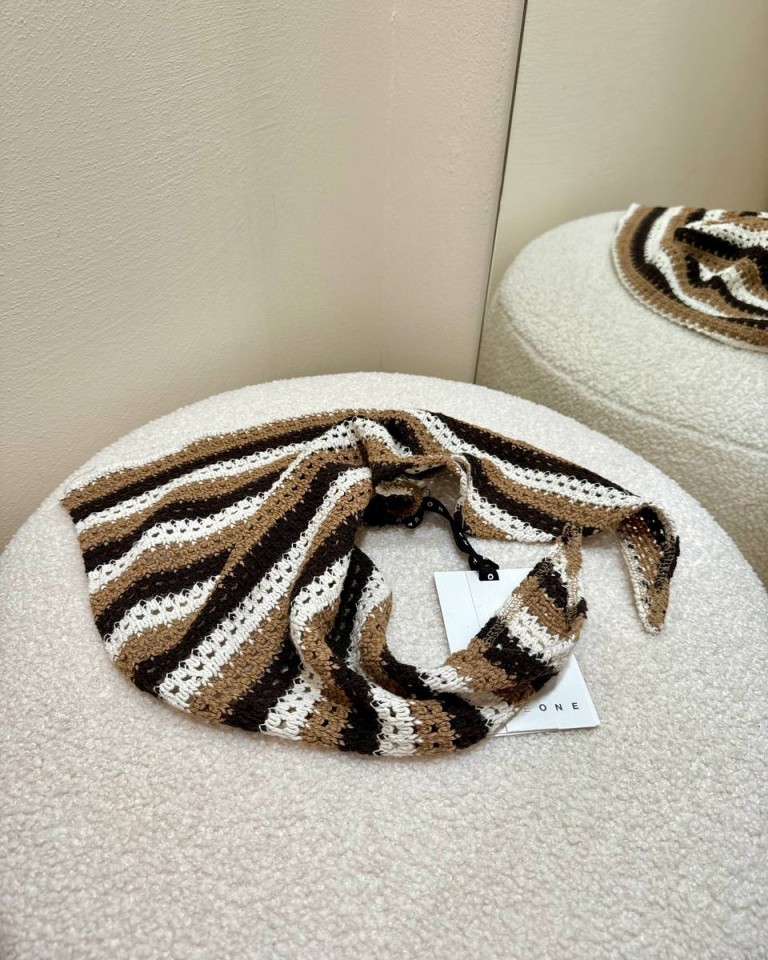 Bandana crochet moro caffè e panna HaveOne Shop Online Bandana crochet moro caffè e panna HaveOne