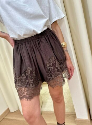 Shop Online Shorts inserto pizzo moro HaveOne