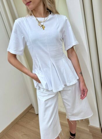 Shop Online T-shirt godet bianca HaveOne