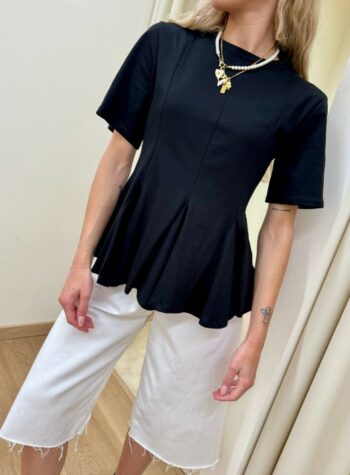 Shop Online T-shirt godet nera HaveOne