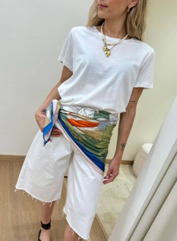 Shop Online T-shirt con foulard bianca Kontatto