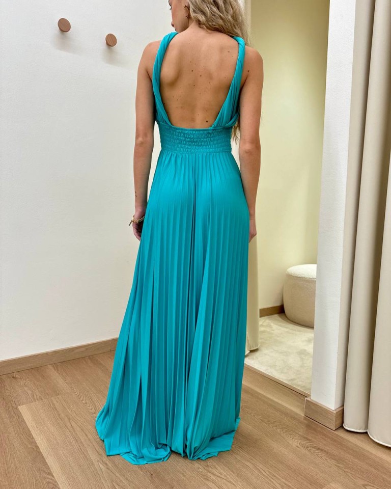 Vestito jersey scollo americana tiffany Vicolo Shop Online Vestito jersey scollo americana tiffany Vicolo