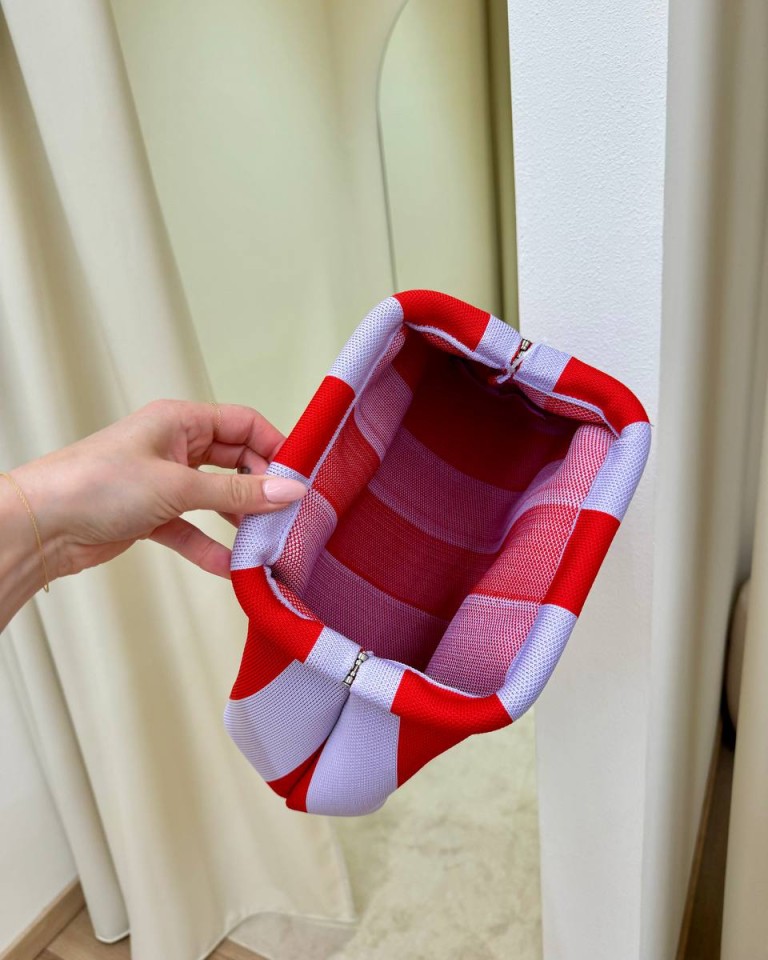 Pouch bag righe rosso e lilla Sticky Bestie Shop Online Pouch bag righe rosso e lilla Sticky Bestie