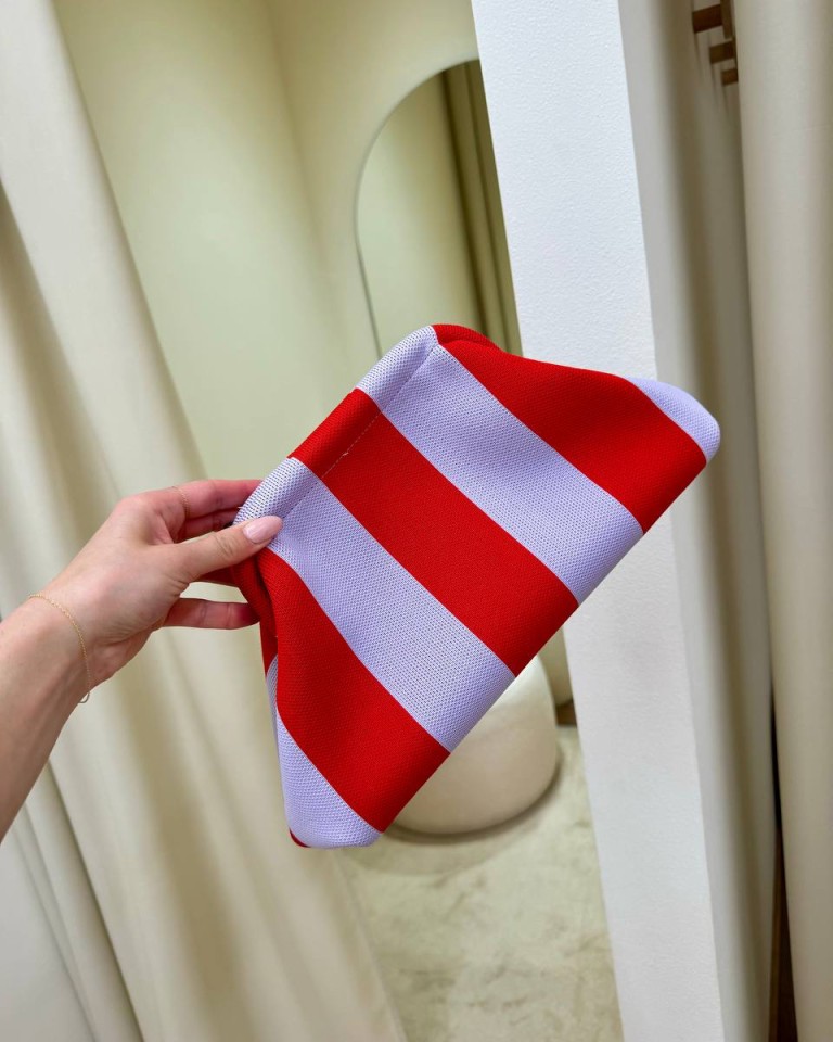 Pouch bag righe rosso e lilla Sticky Bestie Shop Online Pouch bag righe rosso e lilla Sticky Bestie