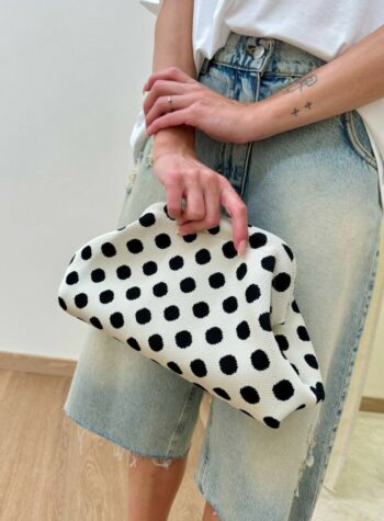 Shop Online Pouch bag pois burro e neri Sticky Bestie